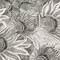 1 Yard Cotton Voile Fabric Black and White Sunflowers Floral Hideaways Print Fabric